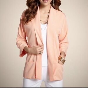 CHICO’S Super Soft Peach Open Blazer